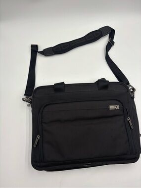 Victorinox Black Laptop Messenger Bag with Padded Strap